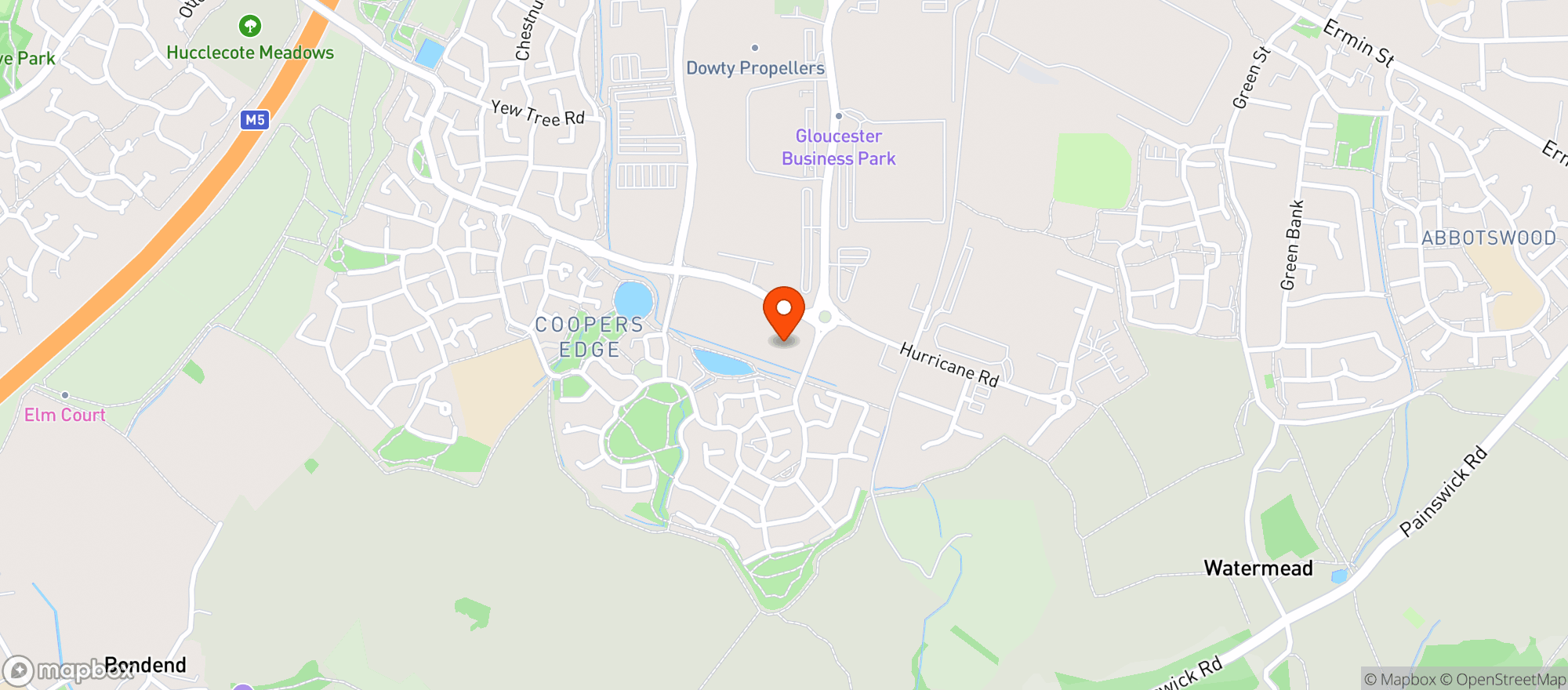 Map showing Tesco Extra Gloucester Brockworth