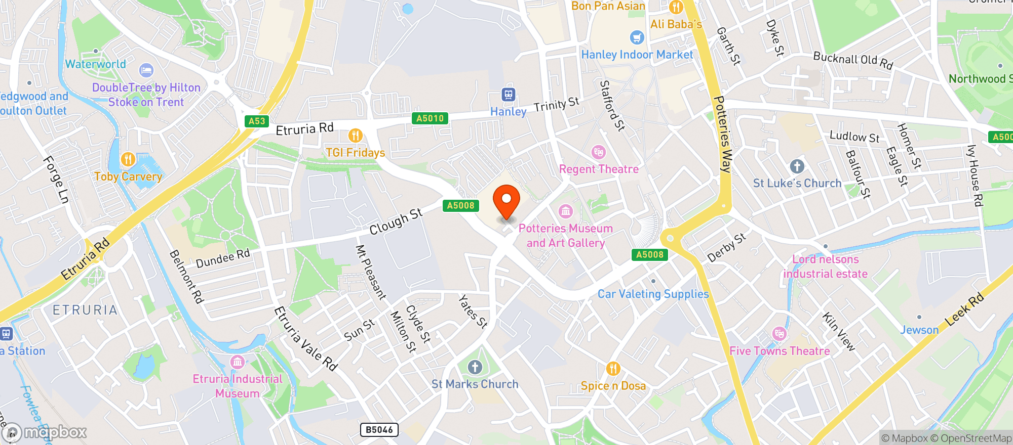 Map showing Tesco