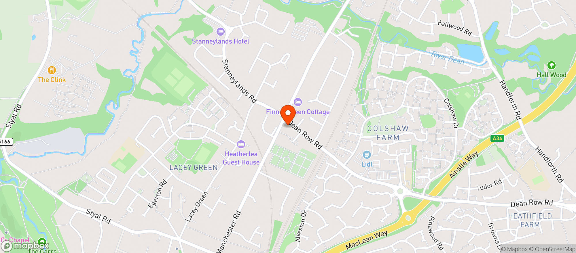 Map showing Majestic Wilmslow