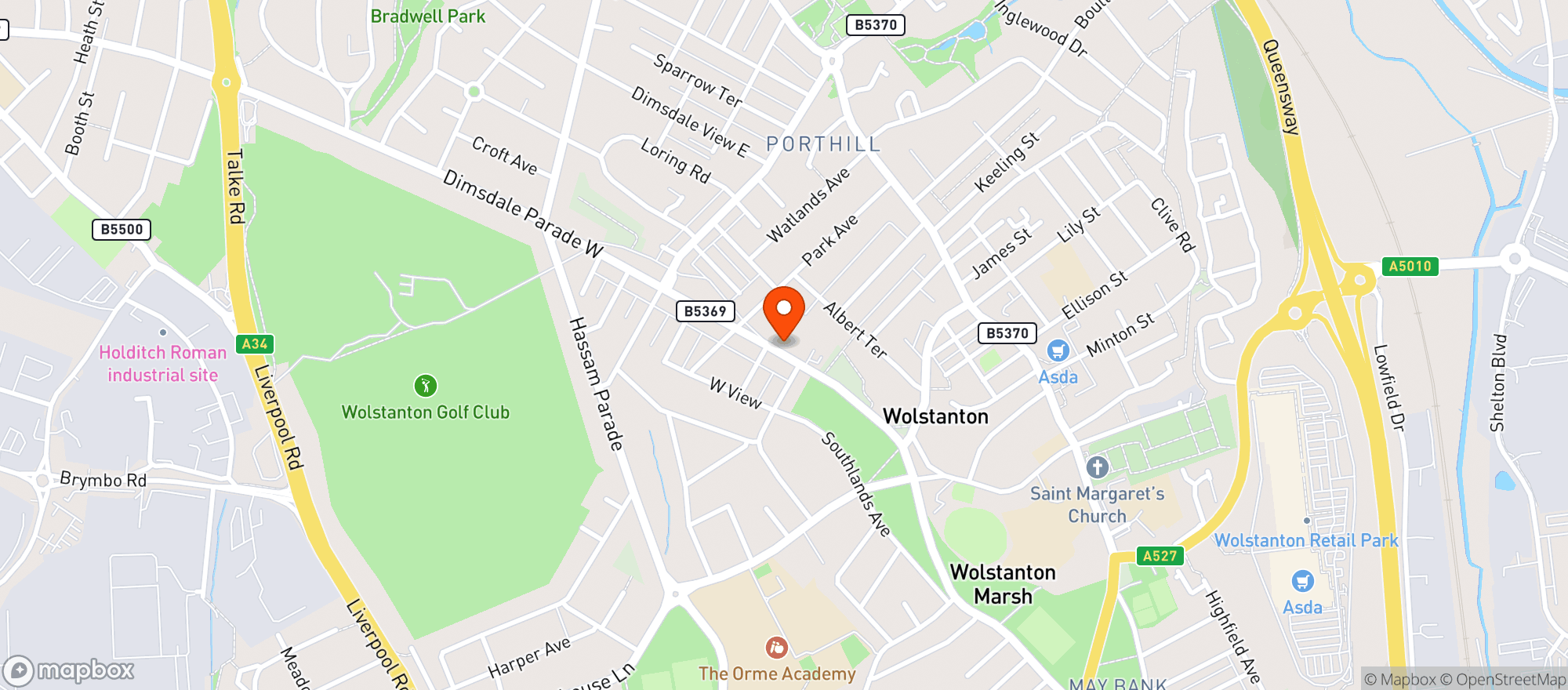 Map showing Wulstan