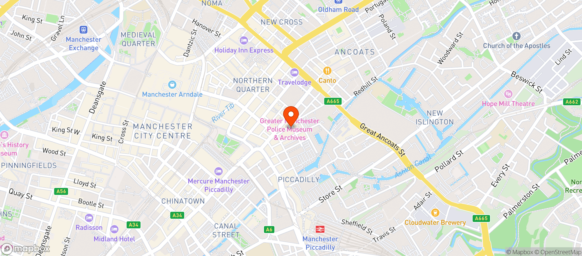 Map showing Feel Good Club
