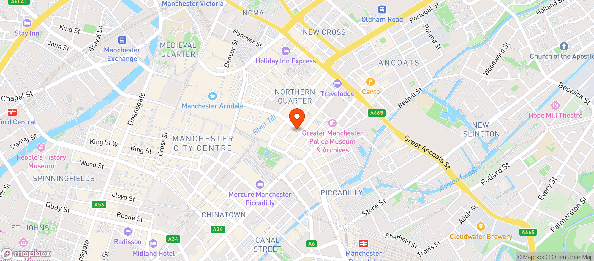 Map showing Mala's Secret Garden
