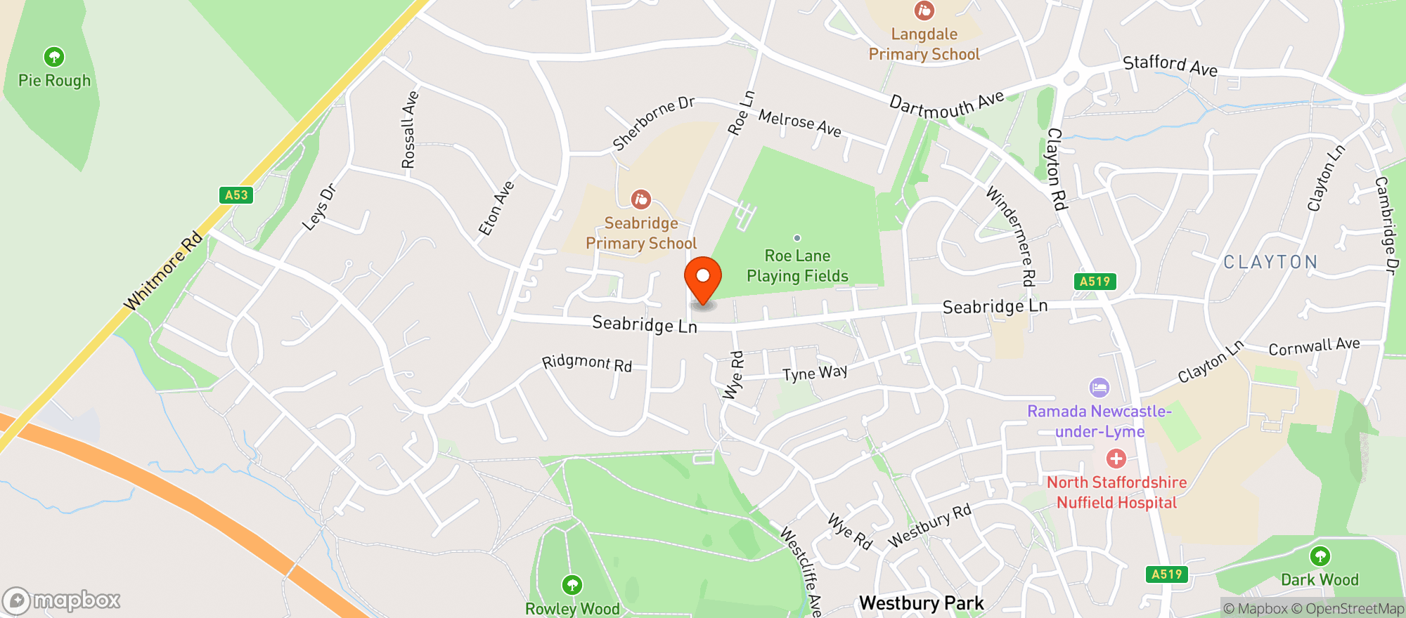 Map showing Seabridge