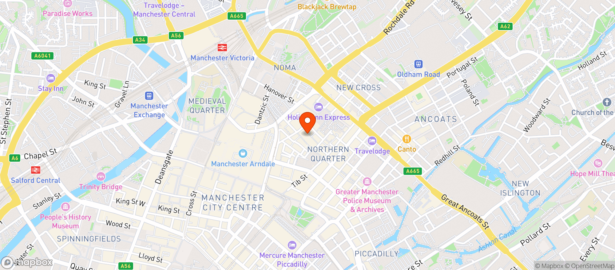 Map showing AdHoc