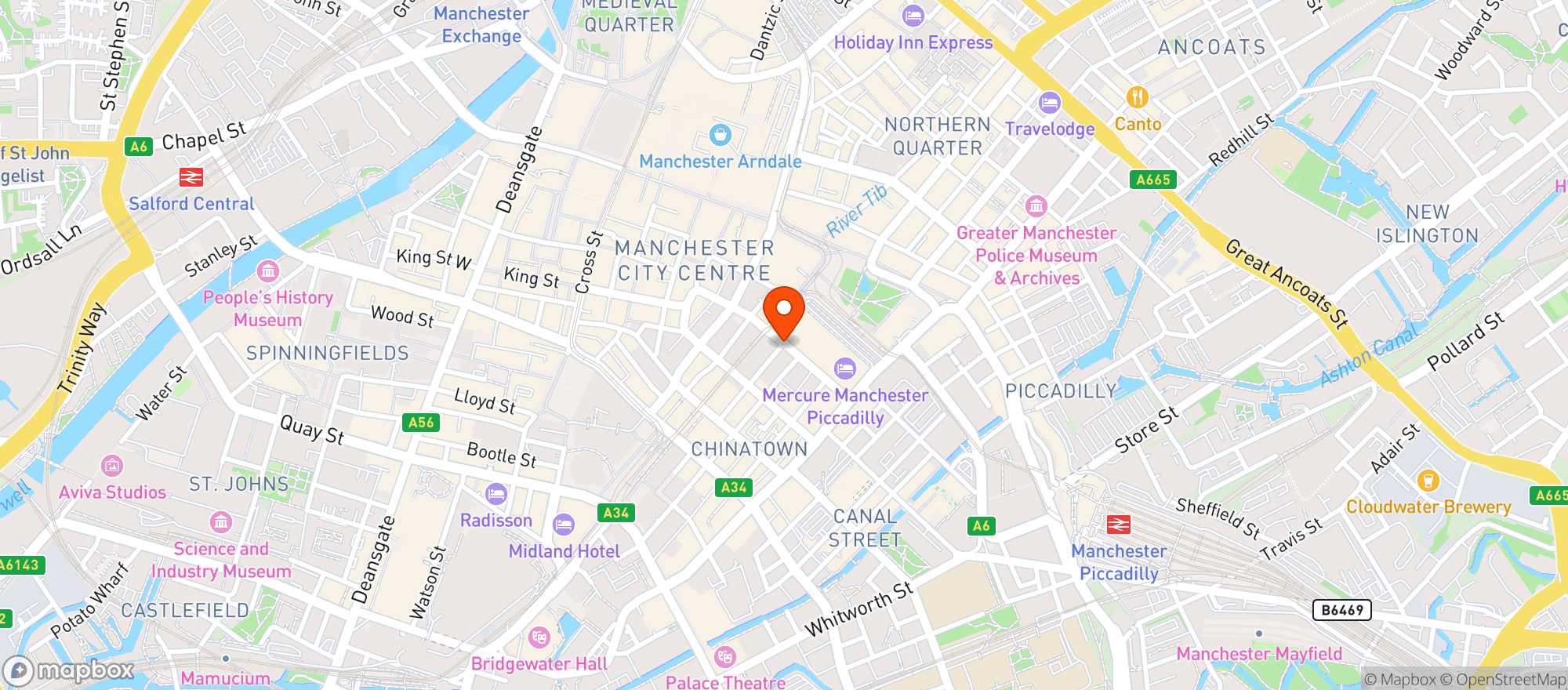 Map showing Higher Ground