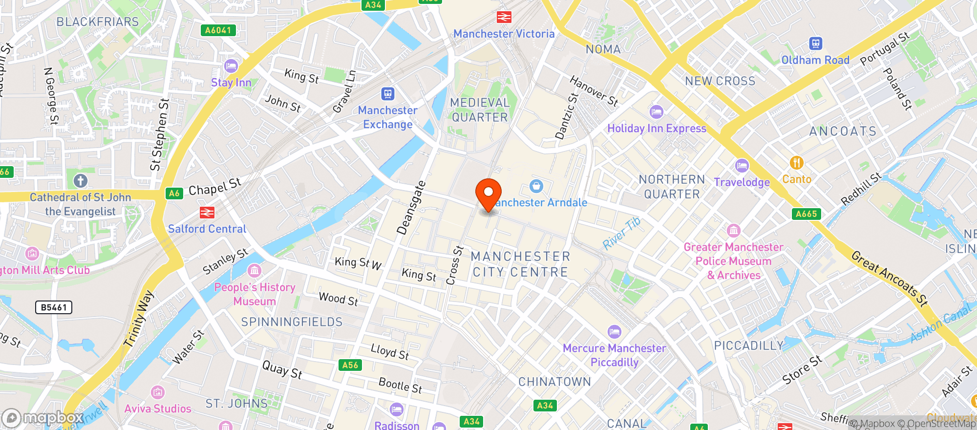 Map showing Tesco