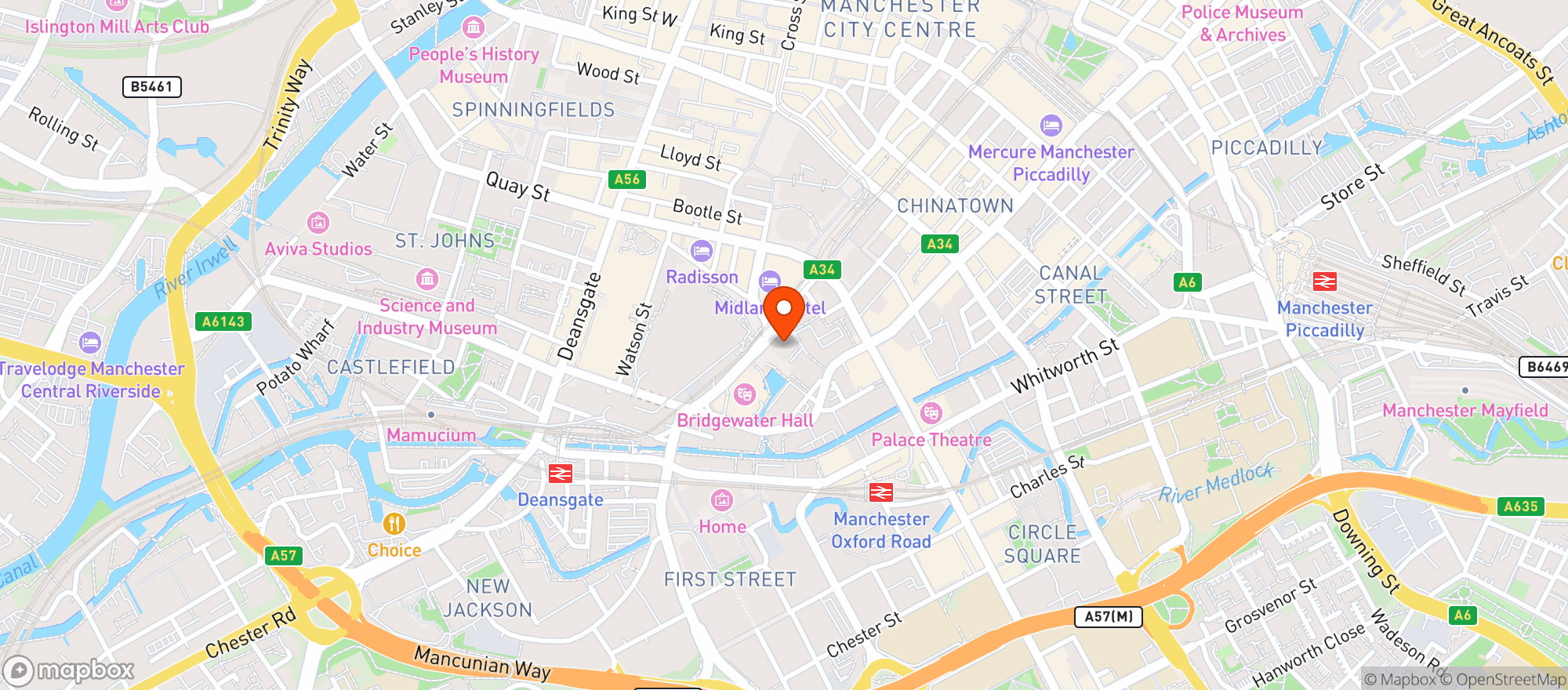 Map showing Vocation & Co Manchester