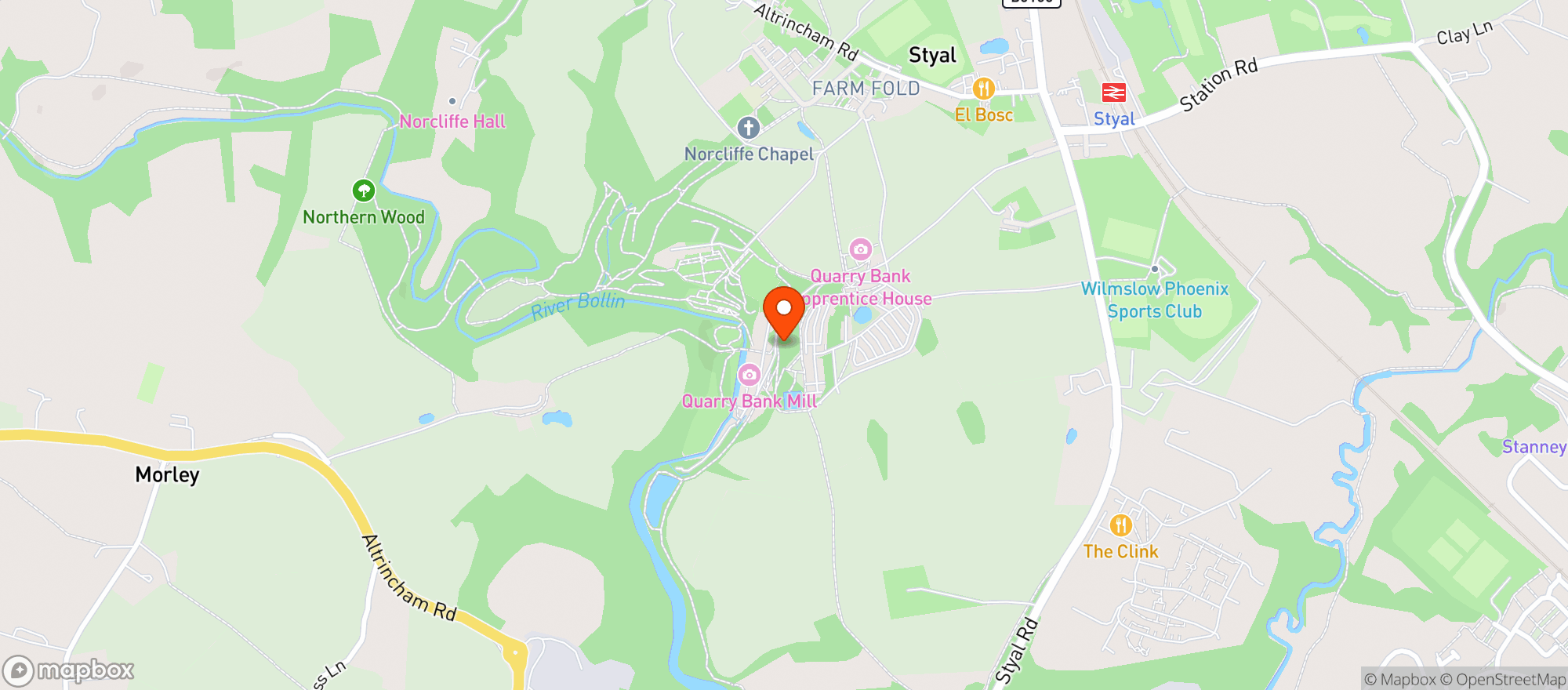 Map showing Quarry Bank, National Trust Gift Shop (Ground Floor)