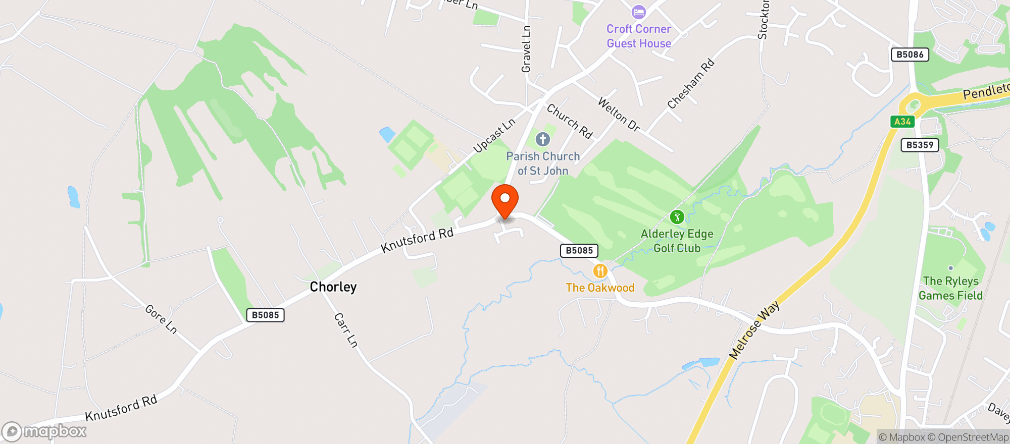 Map showing Brook Lane Coffee Co