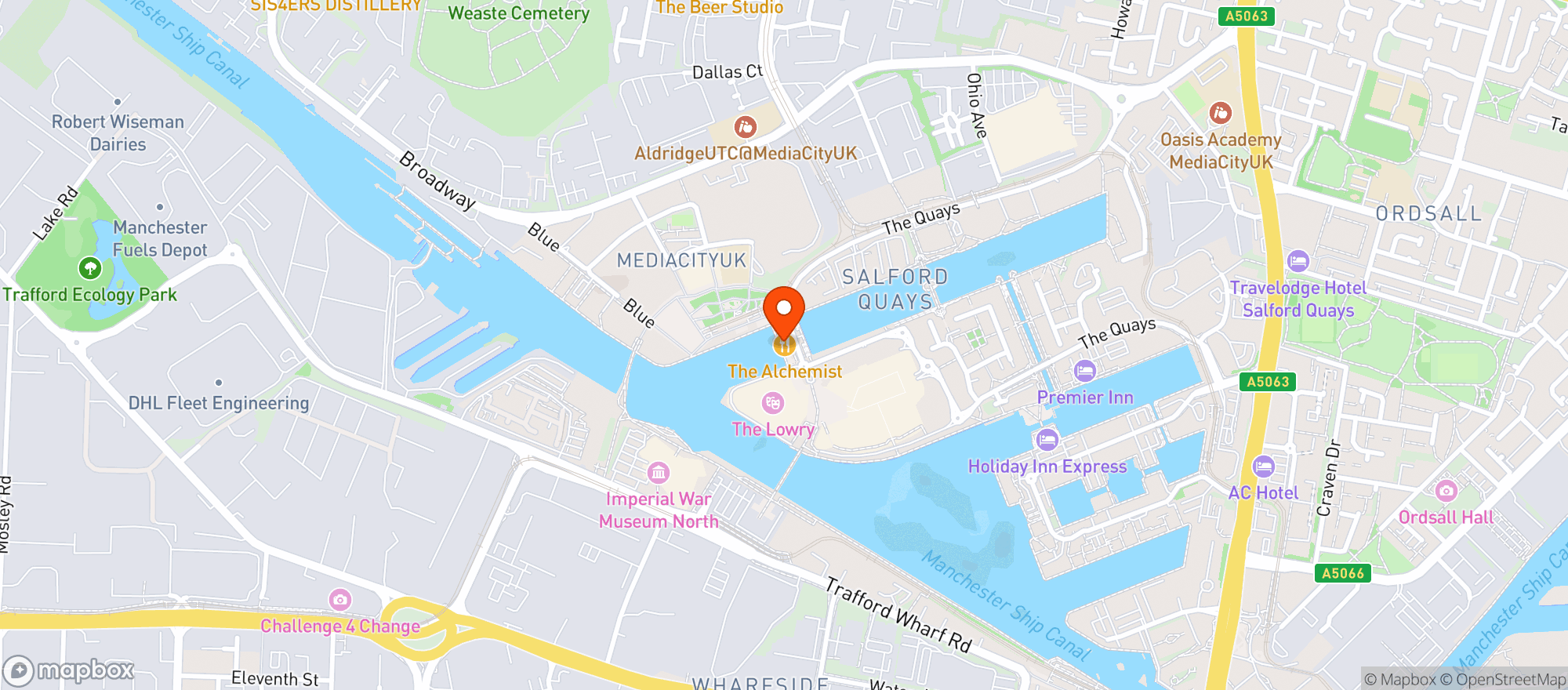 Map showing Alchemist Media City