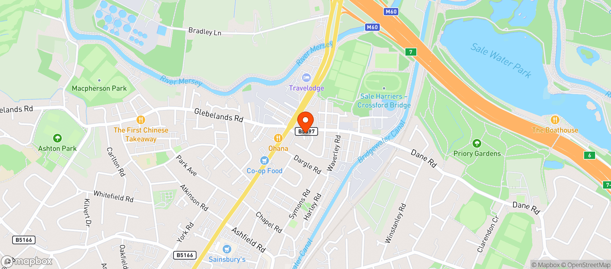 Map showing Majestic Sale