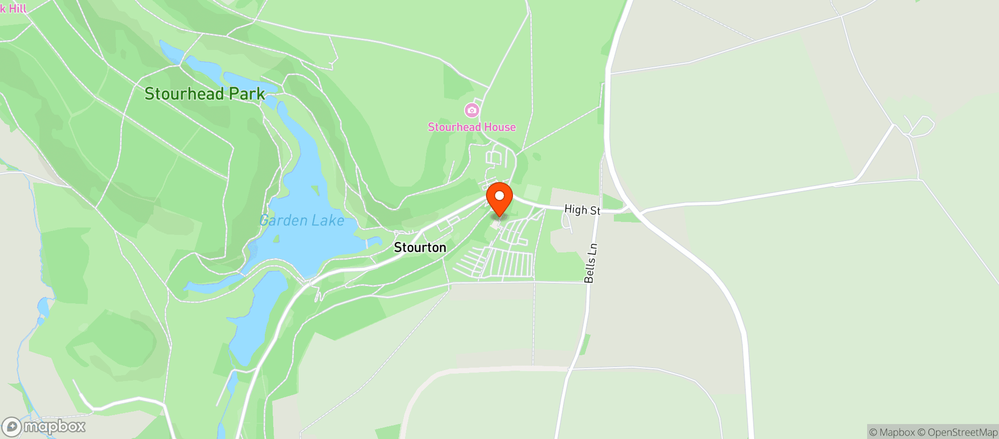 Map showing Stourhead, National Trust Gift Shop