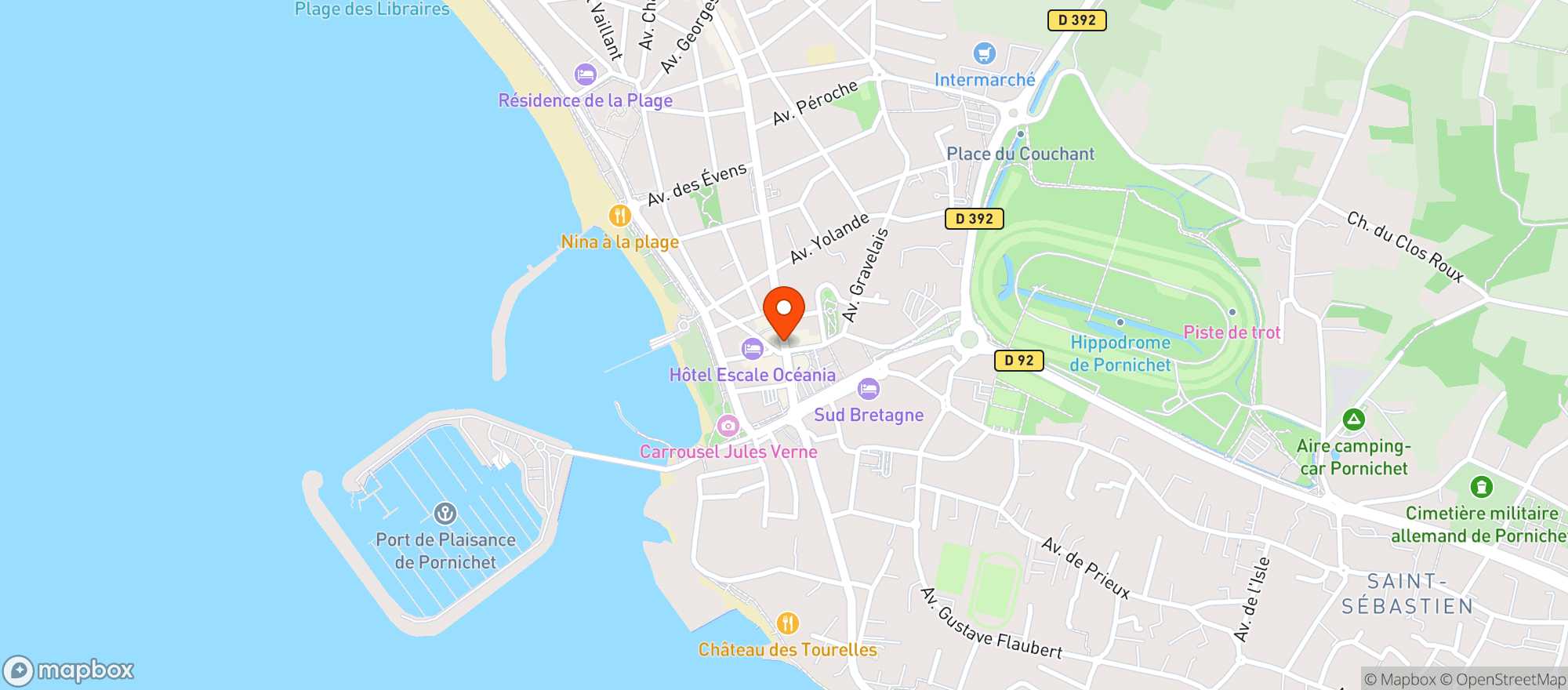Map showing Cavavin Pornichet (Sarl L'Angevin)
