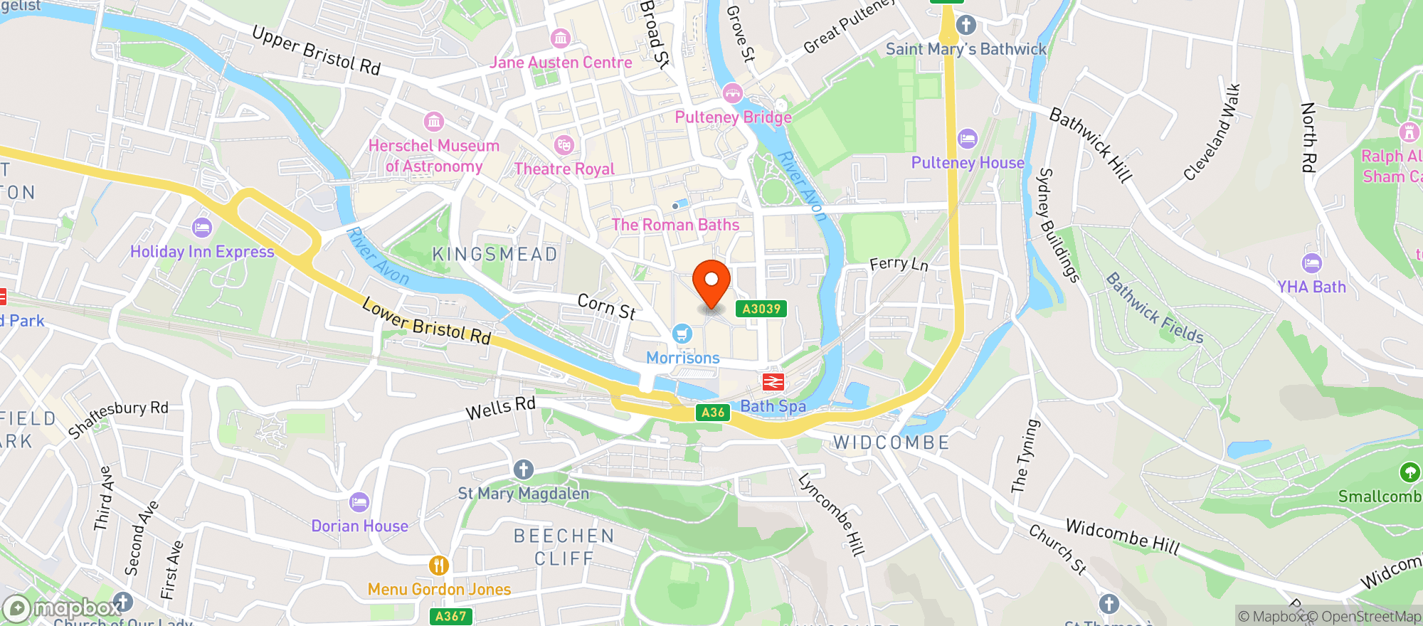 Map showing Cosy Club