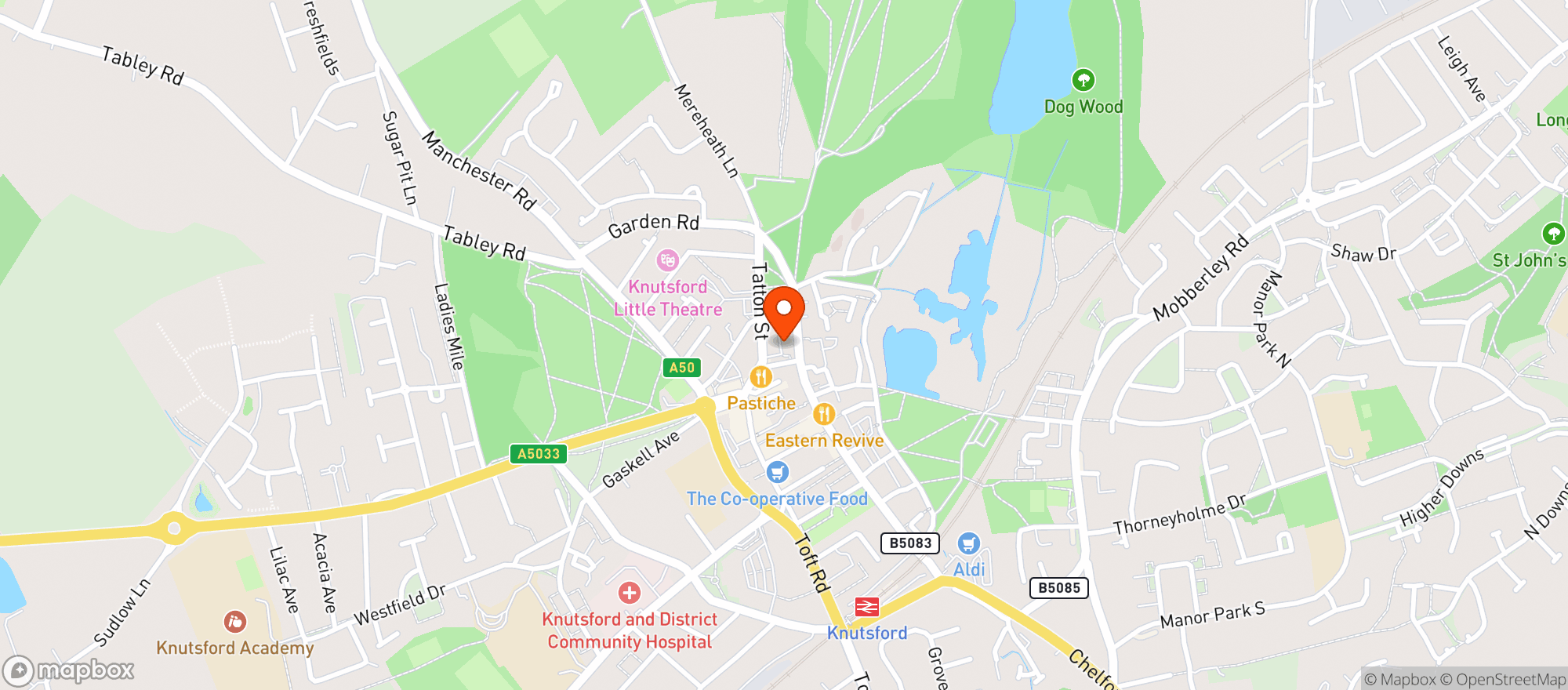 Map showing Linden Stores