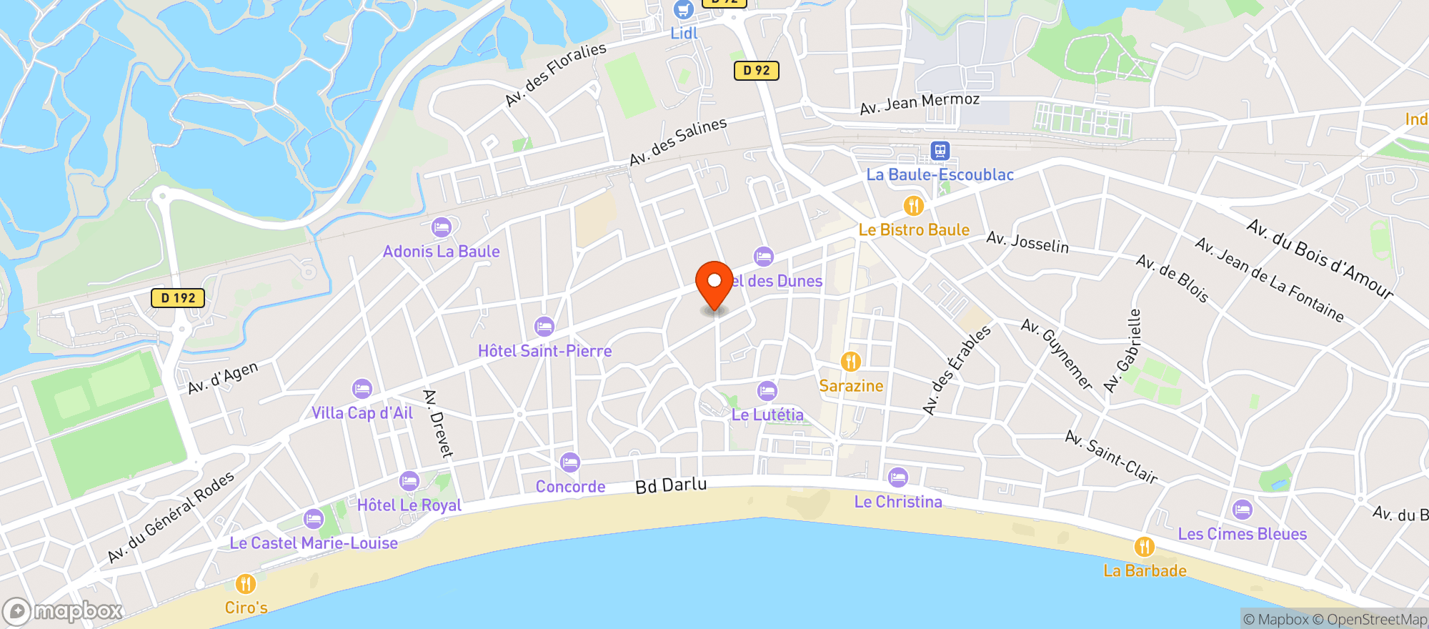 Map showing Maison Nicolas