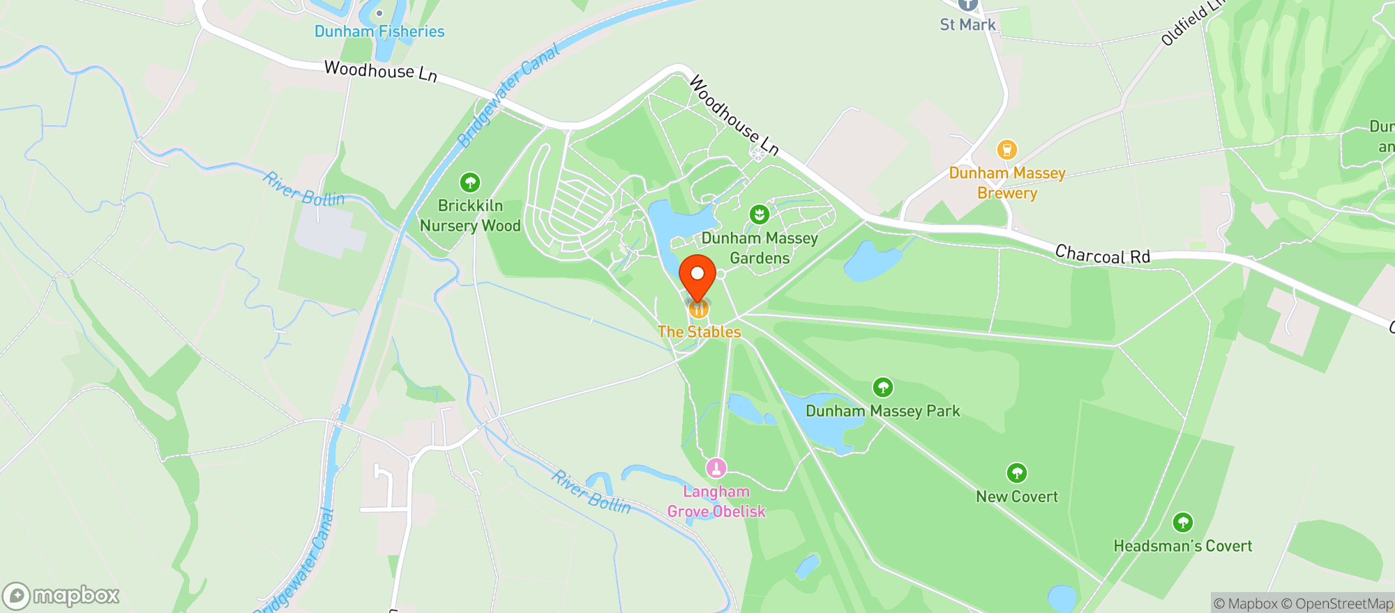 Map showing Dunham Massey, National Trust Gift Shop