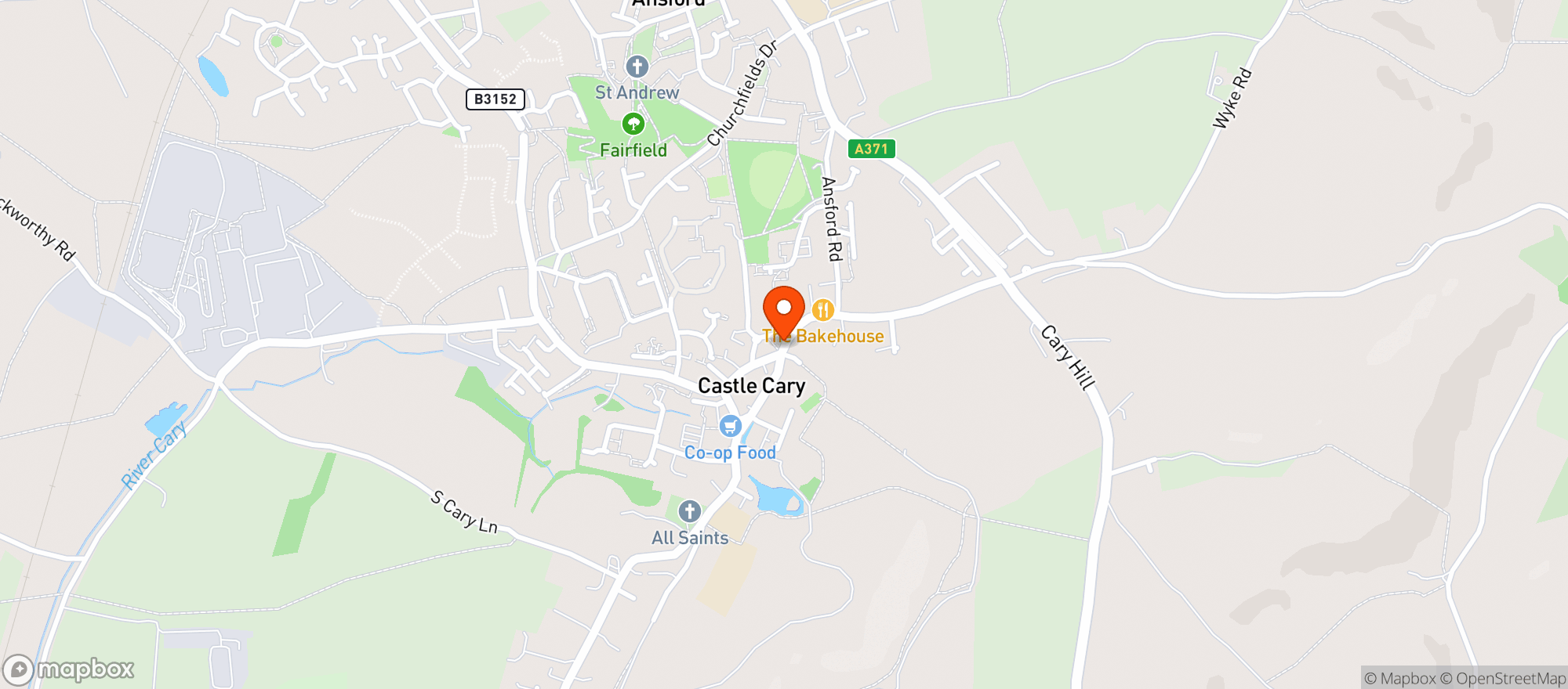 Map showing Pinsents Deli
