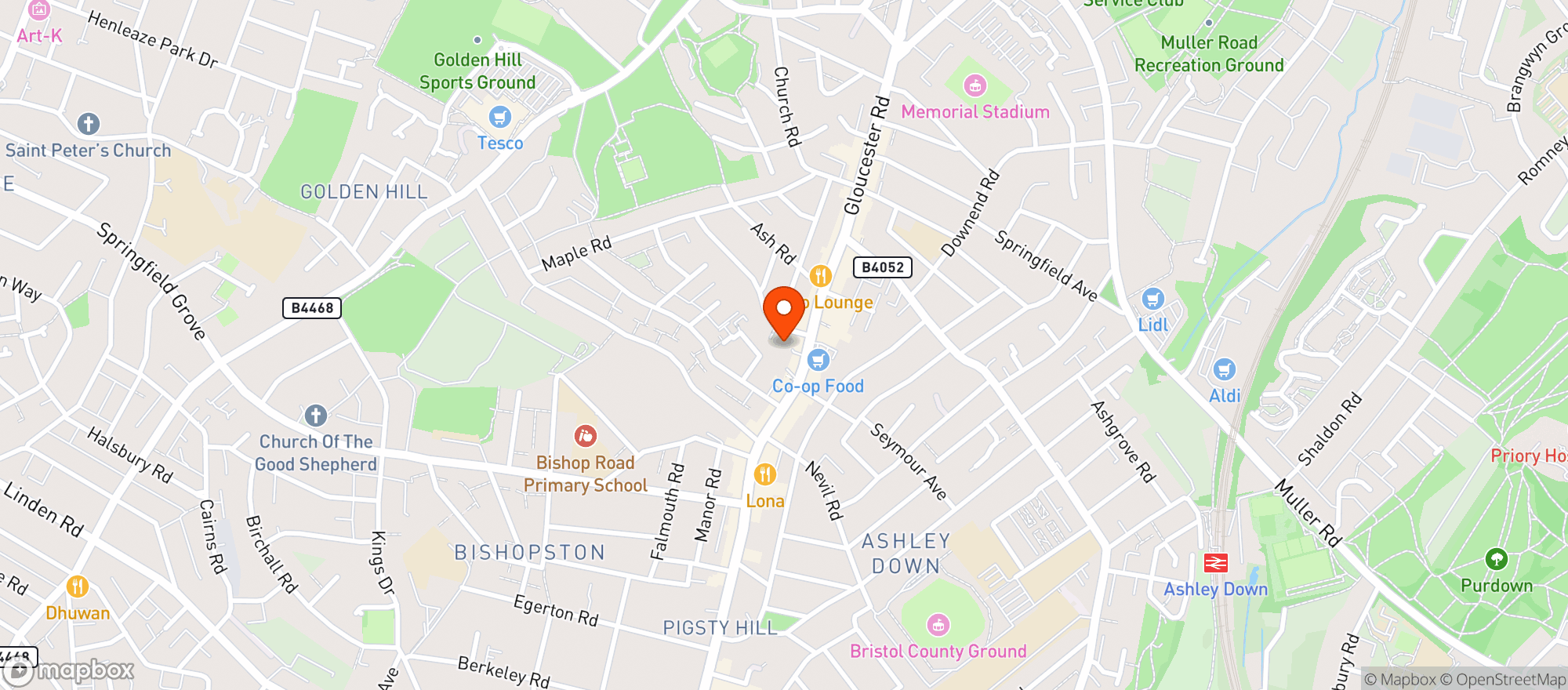 Map showing Cave Bristol