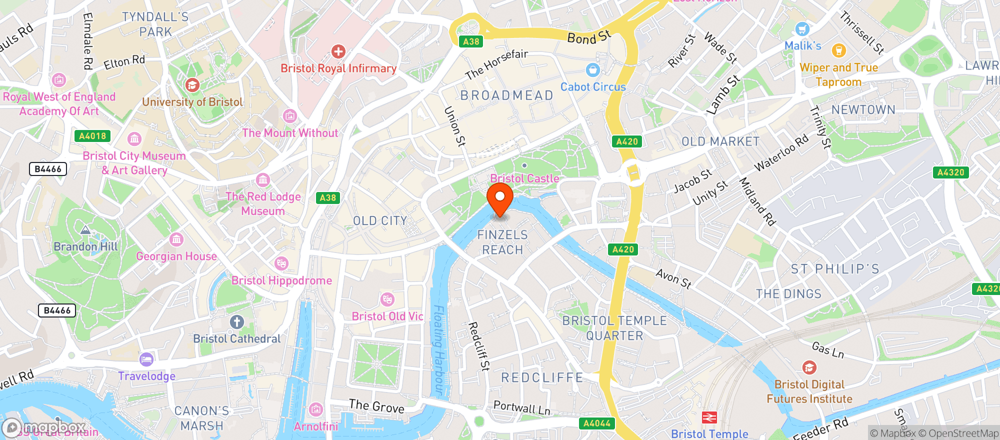 Map showing Left Handed Giant Brewpub