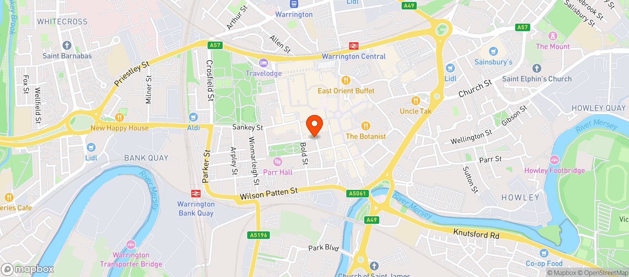 Map showing Bold Street House