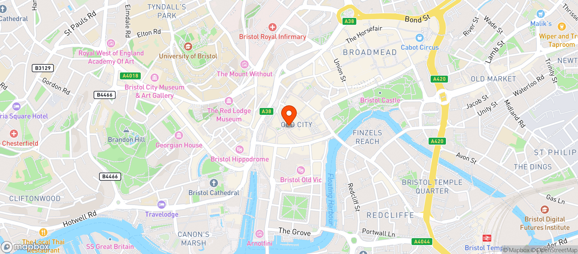 Map showing Cosy Club
