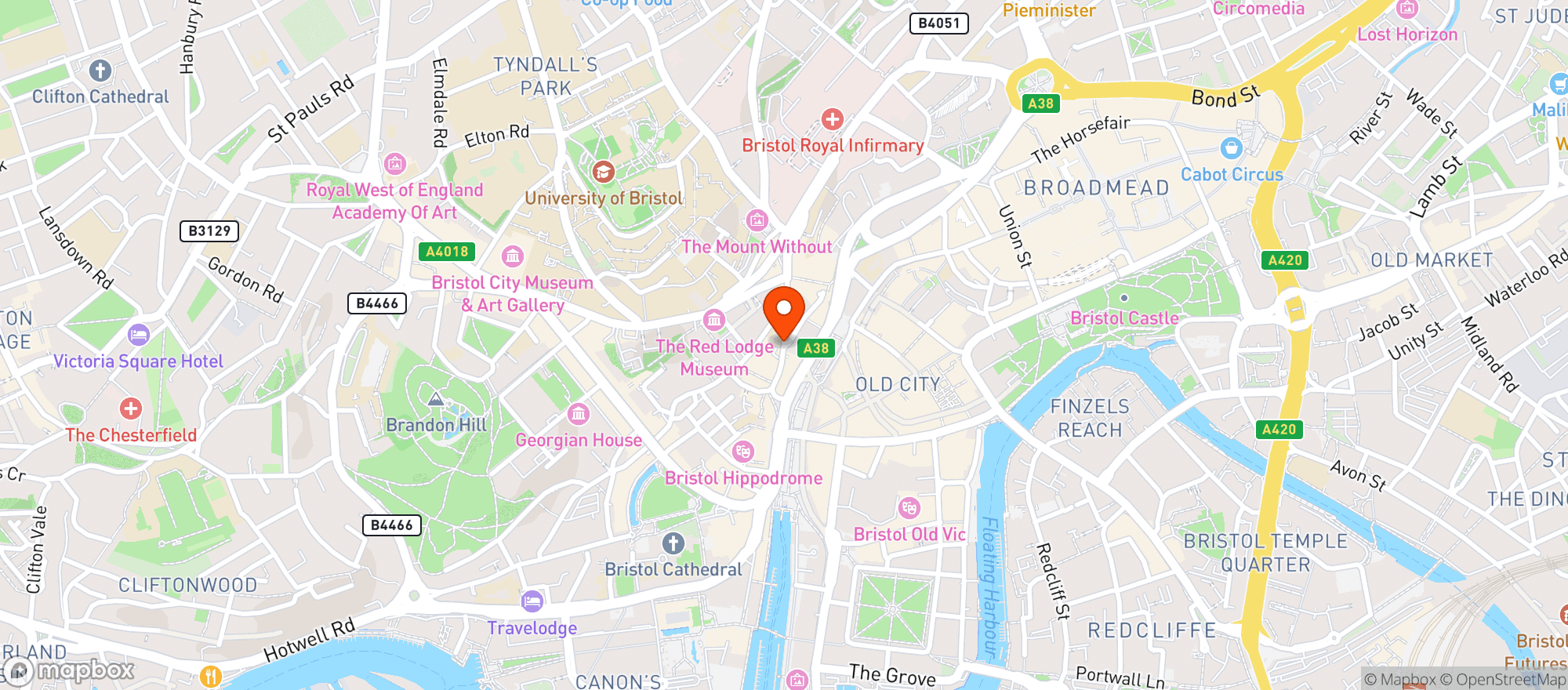 Map showing Bambalan, Bristol