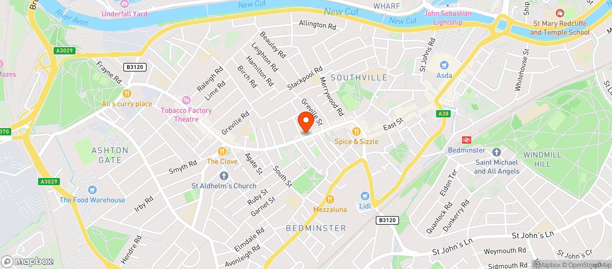 Map showing Corks of North Street