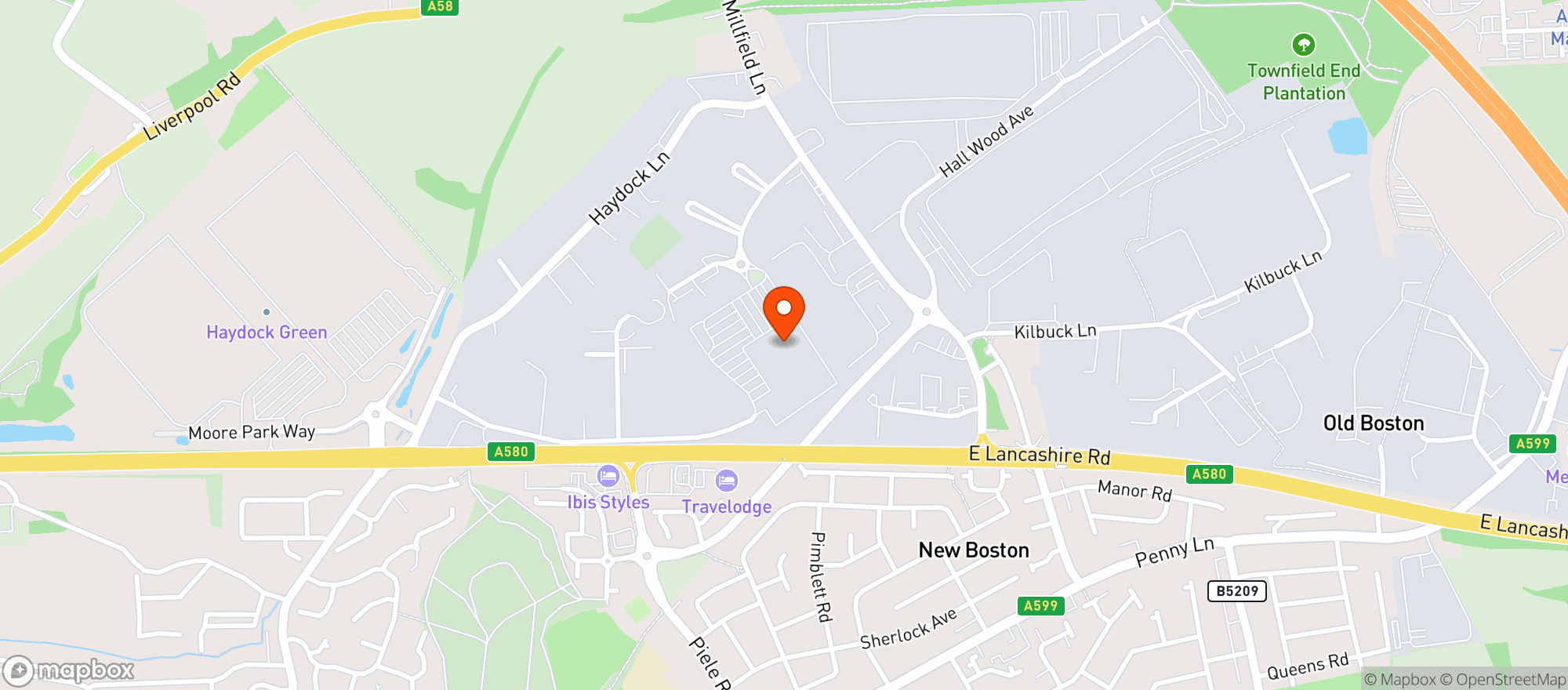 Map showing Costco