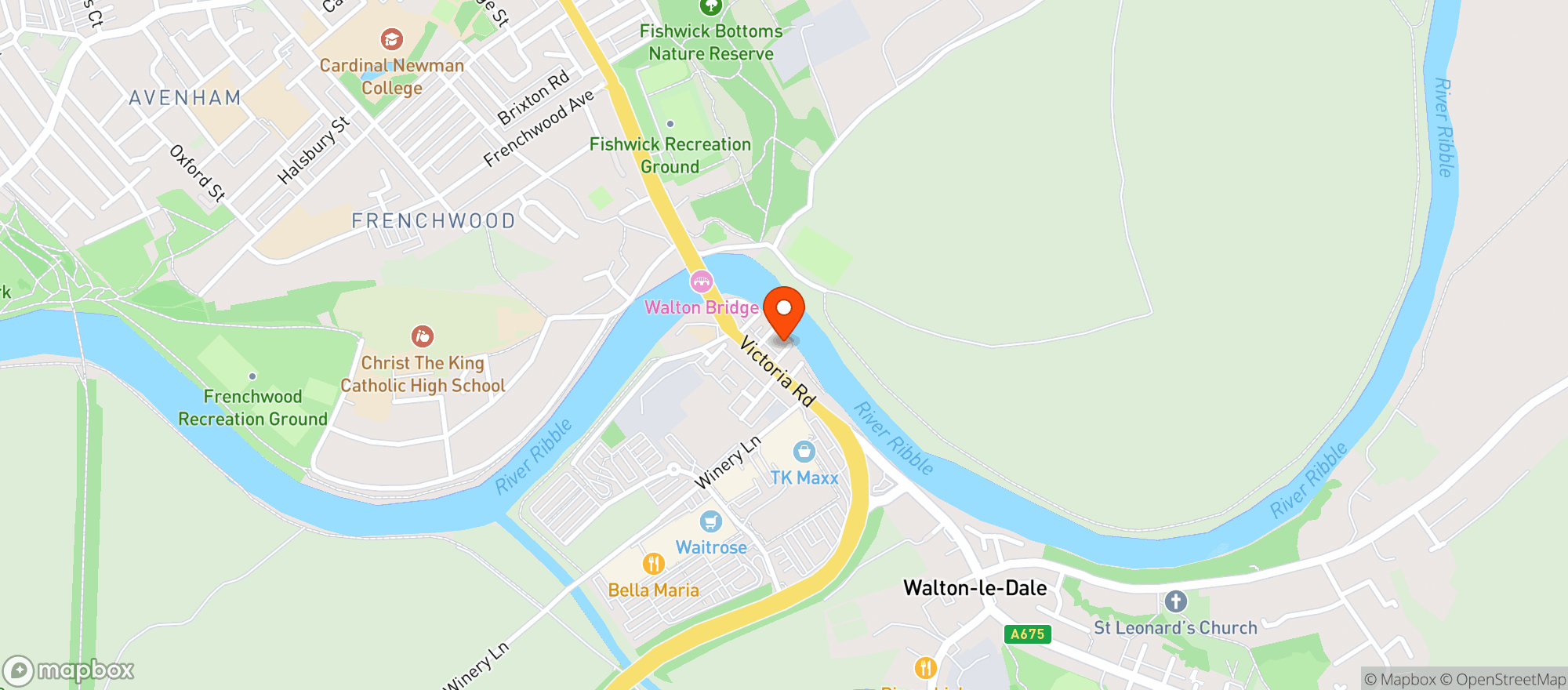 Map showing Majestic Preston