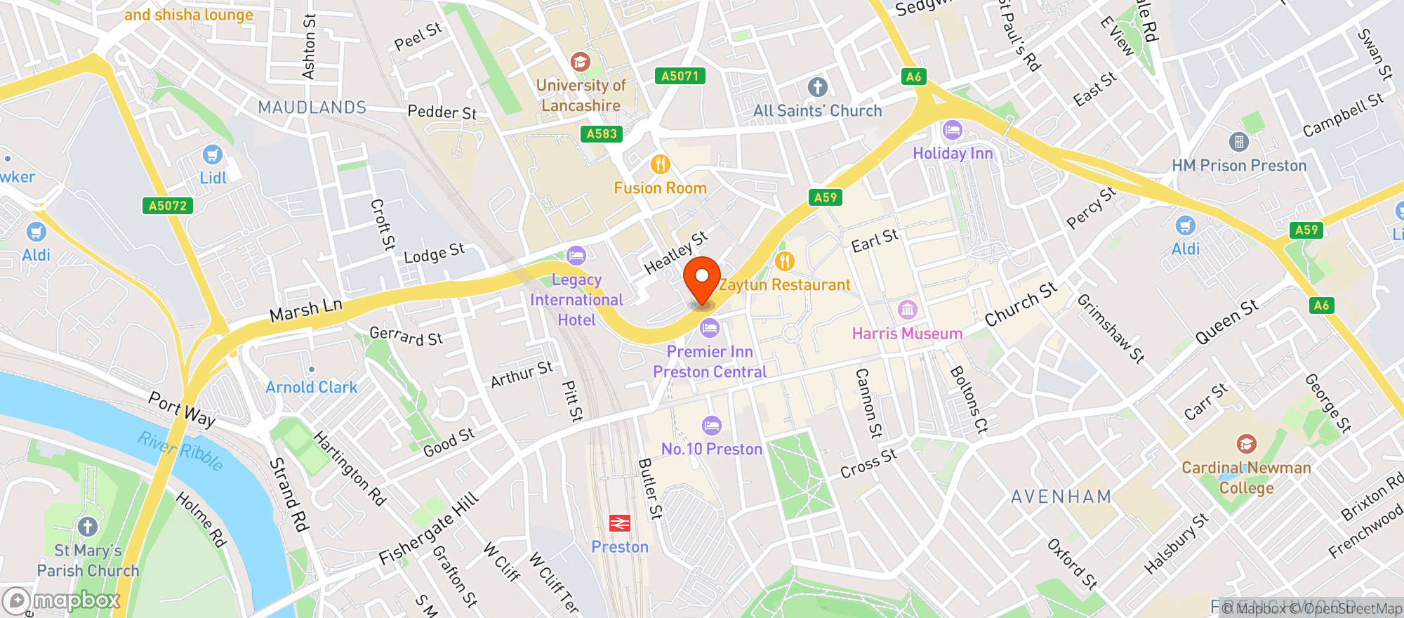 Map showing Two River Taps
