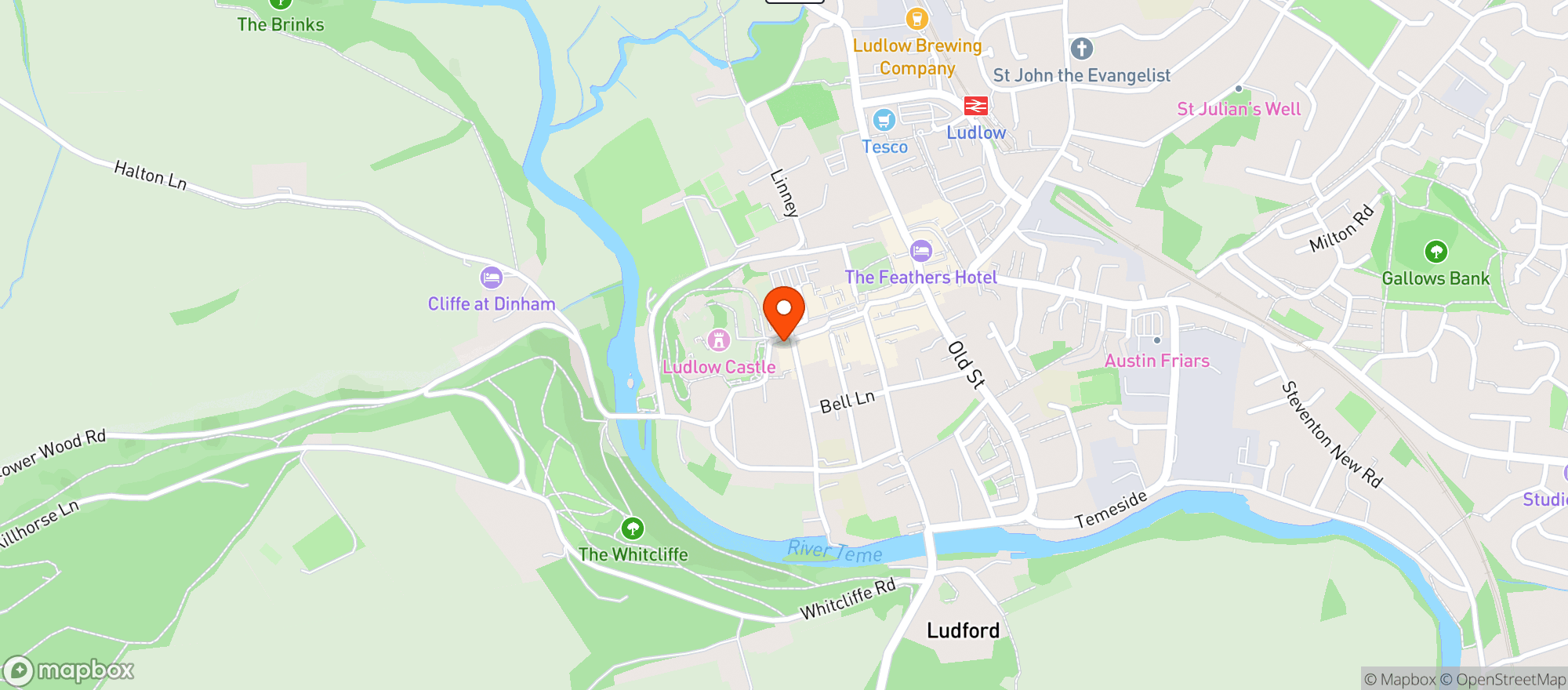 Map showing Castle Lodge