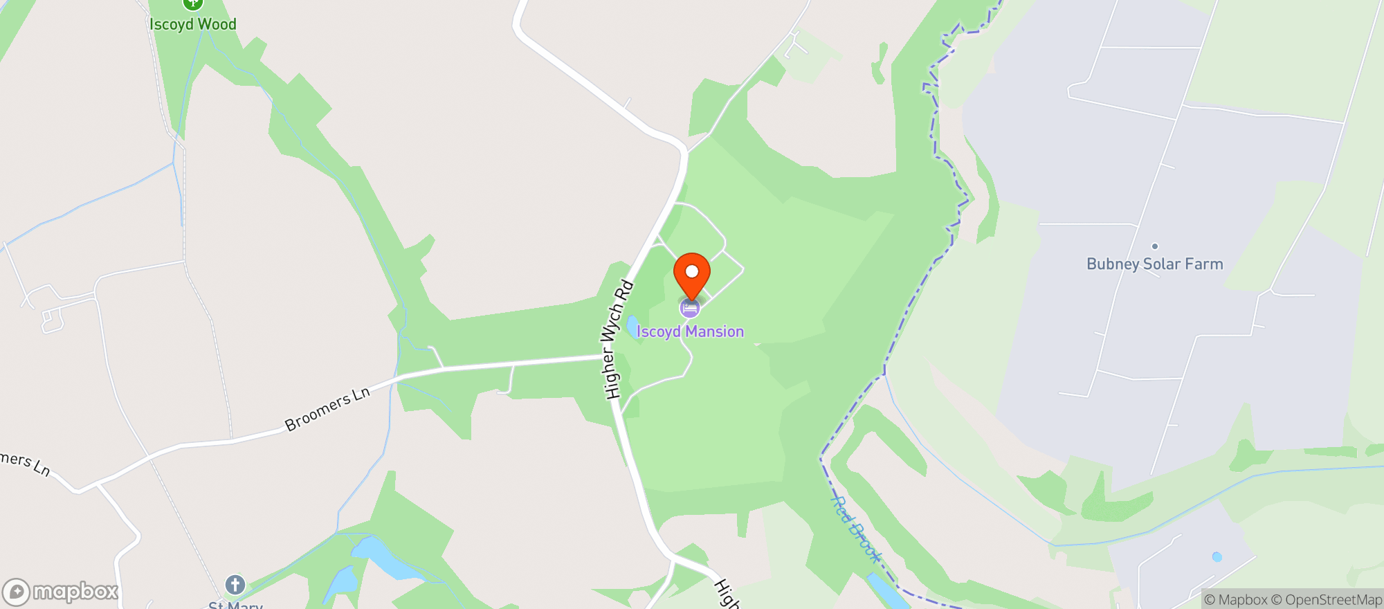 Map showing Iscoyd Park