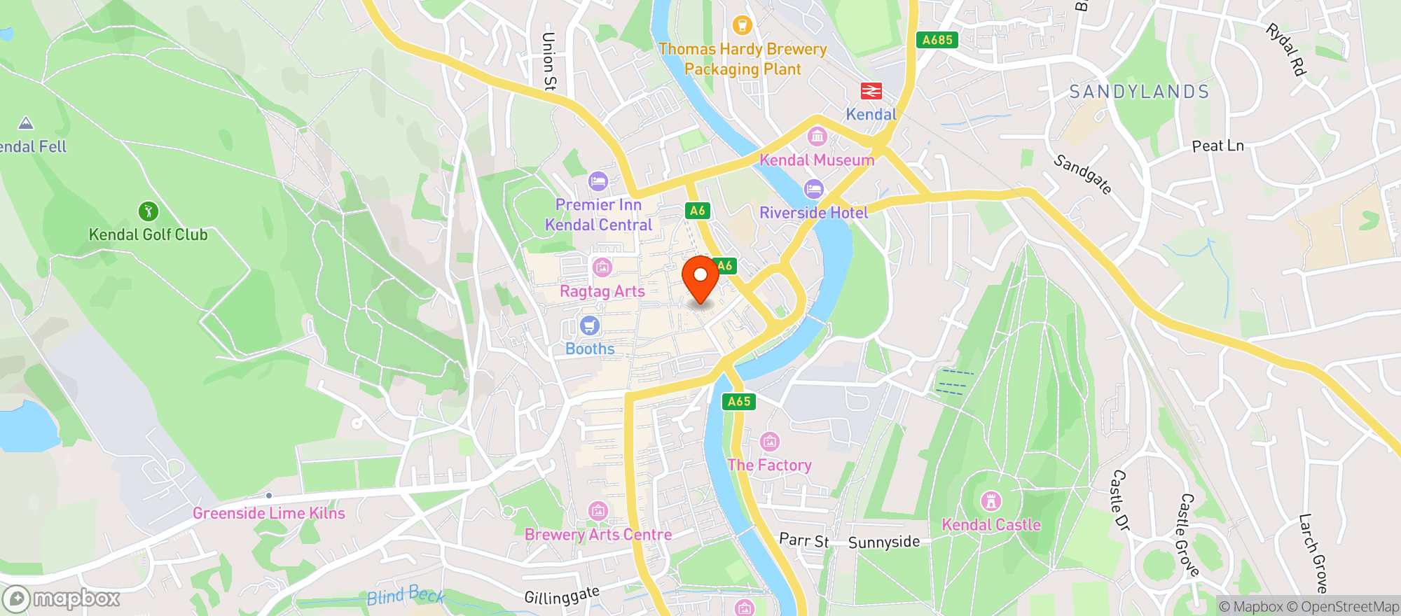 Map showing George & Dragon