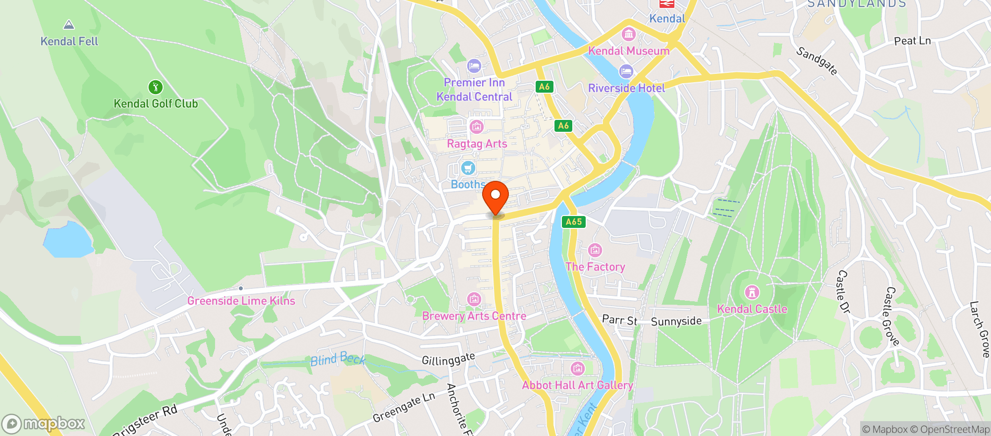 Map showing M&s