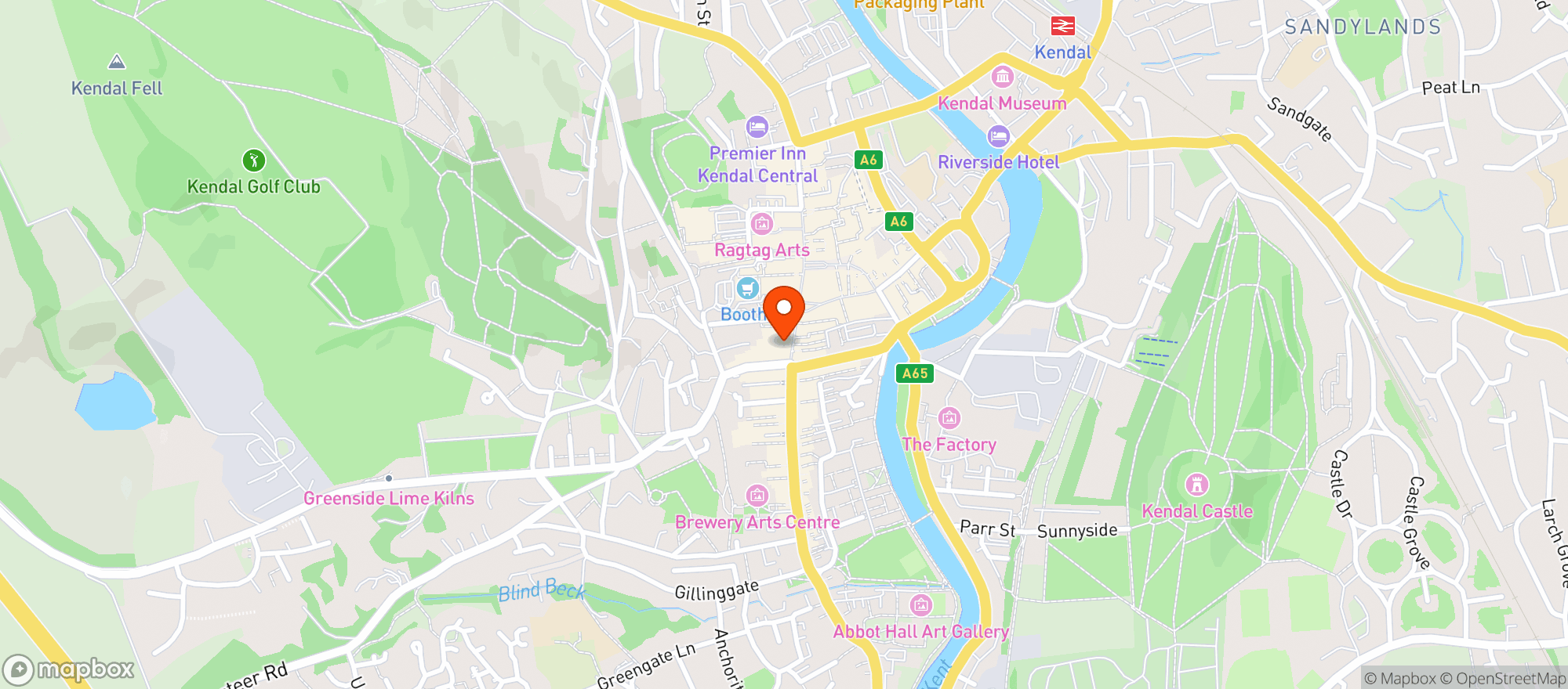 Map showing The Horse & Rainbow