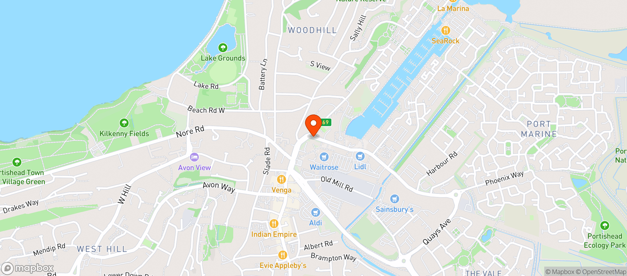 Map showing Majestic Portishead