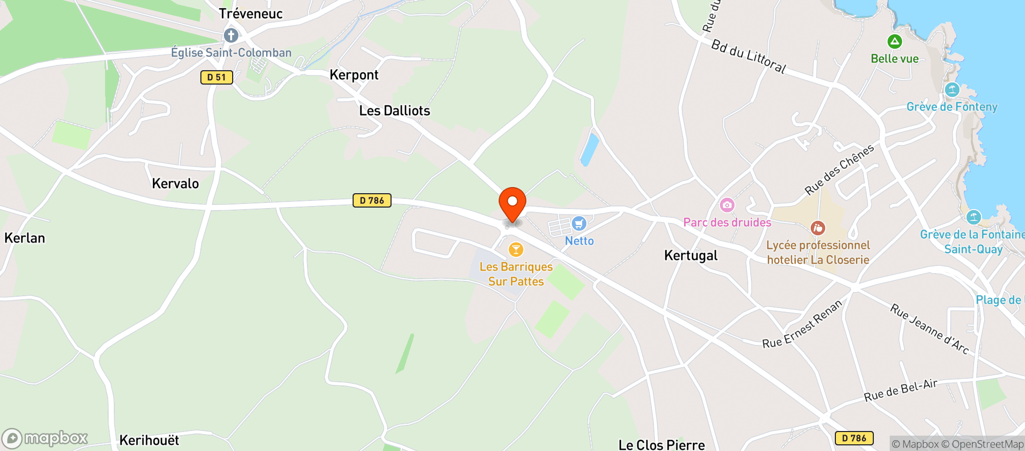Map showing Les Barriques Sur Pattes