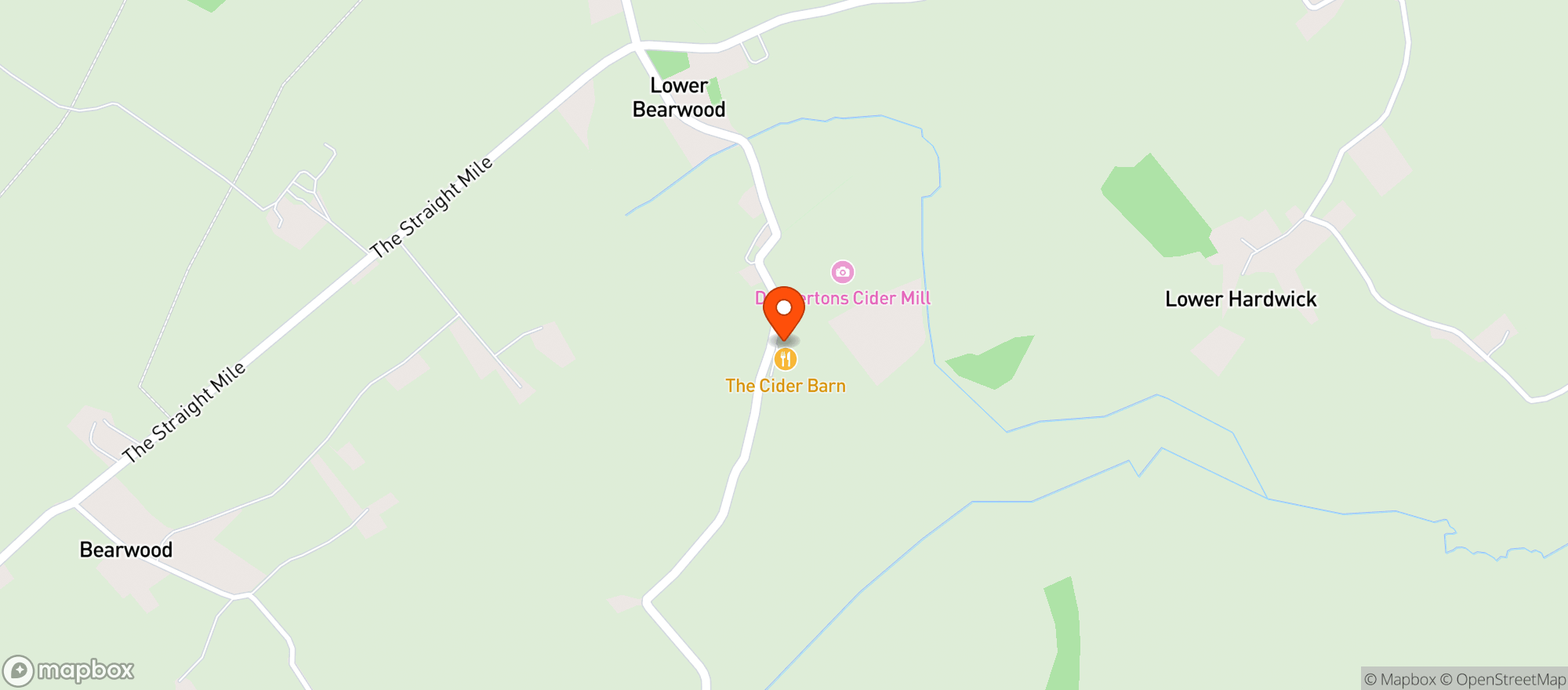Map showing Dunkertons Farm Shop - Pembridge