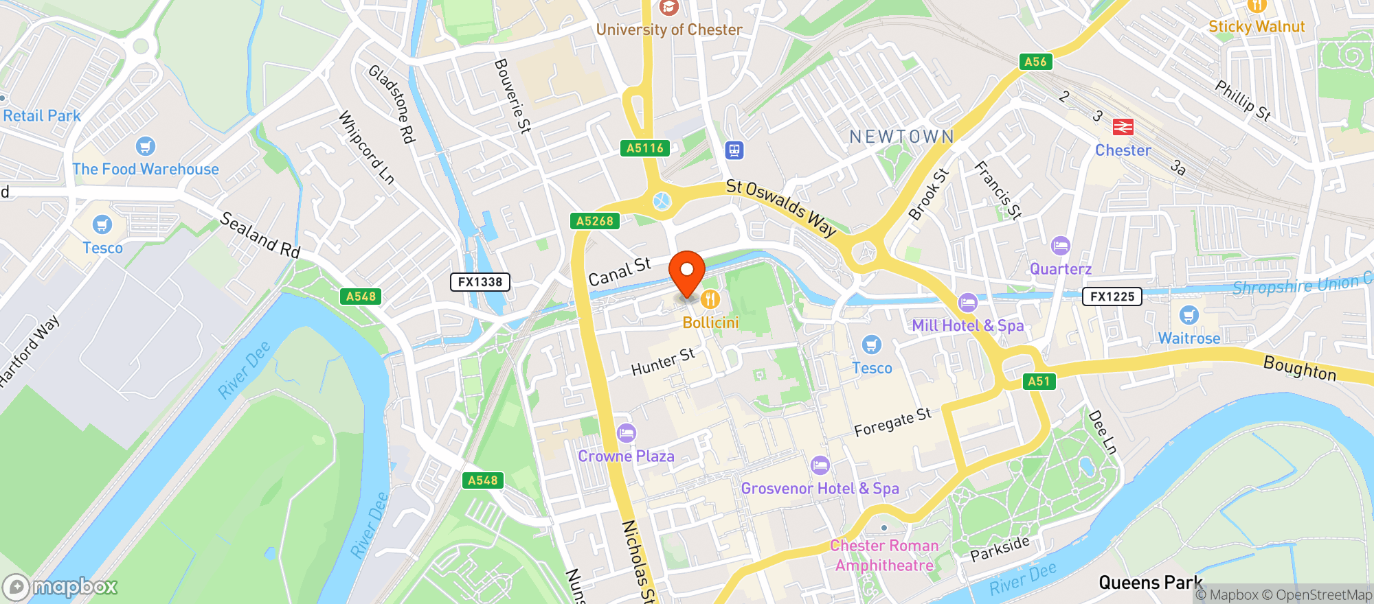 Map showing Chez Jules