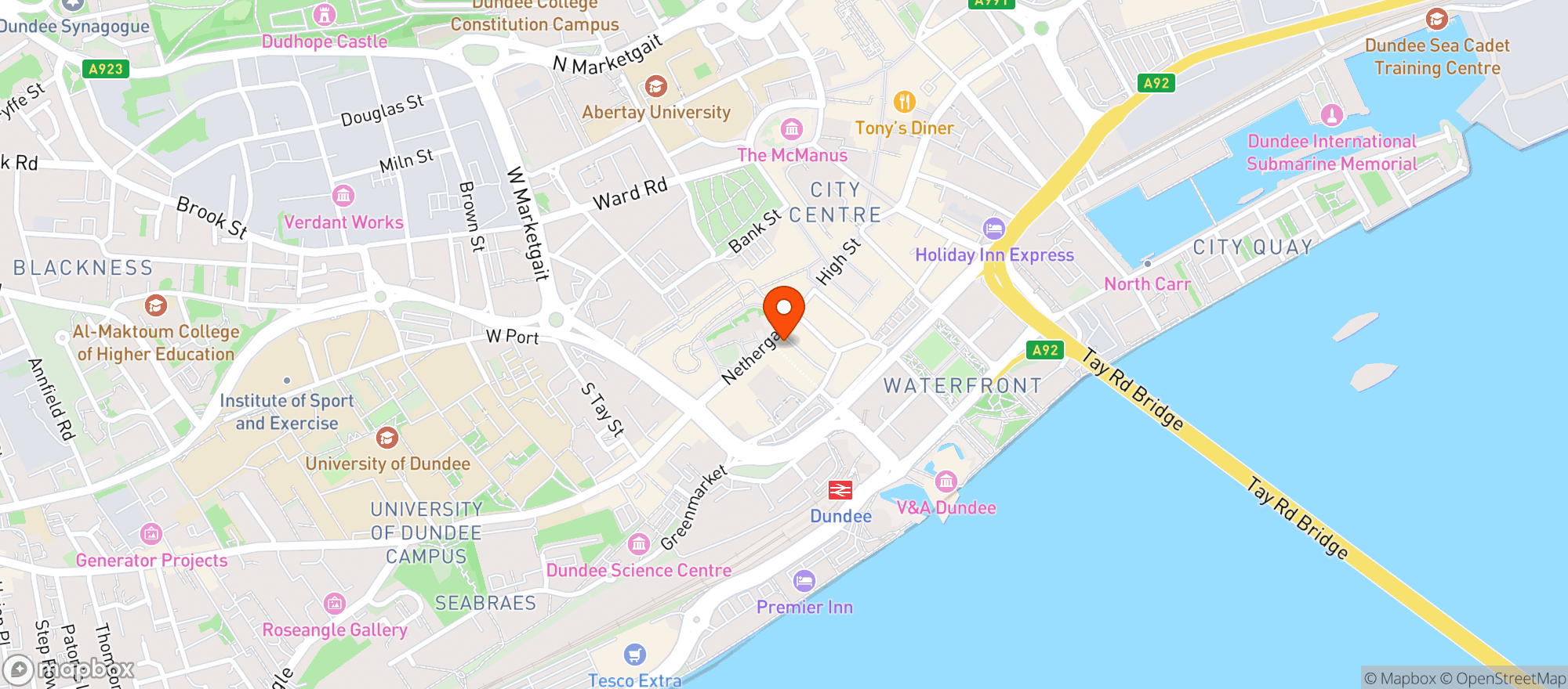 Map showing Trades House (dundee)