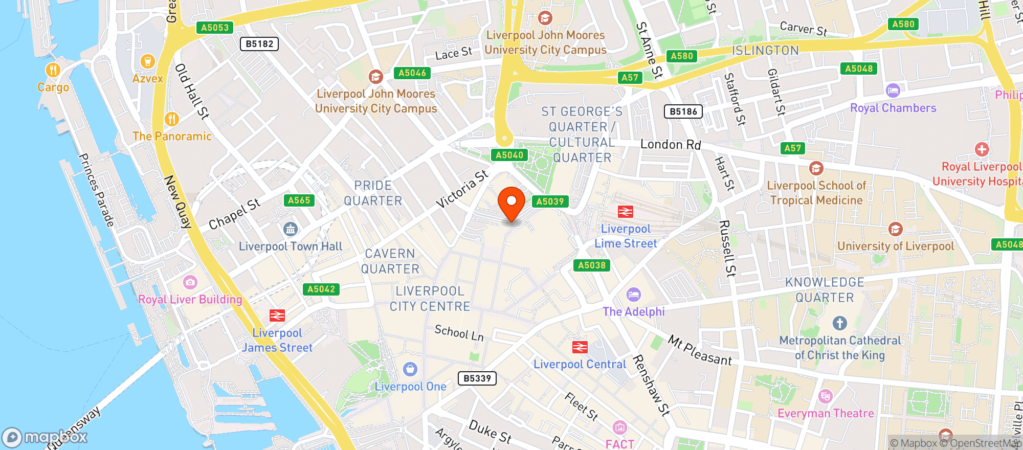 Map showing The Fall Well (wetherspoon)