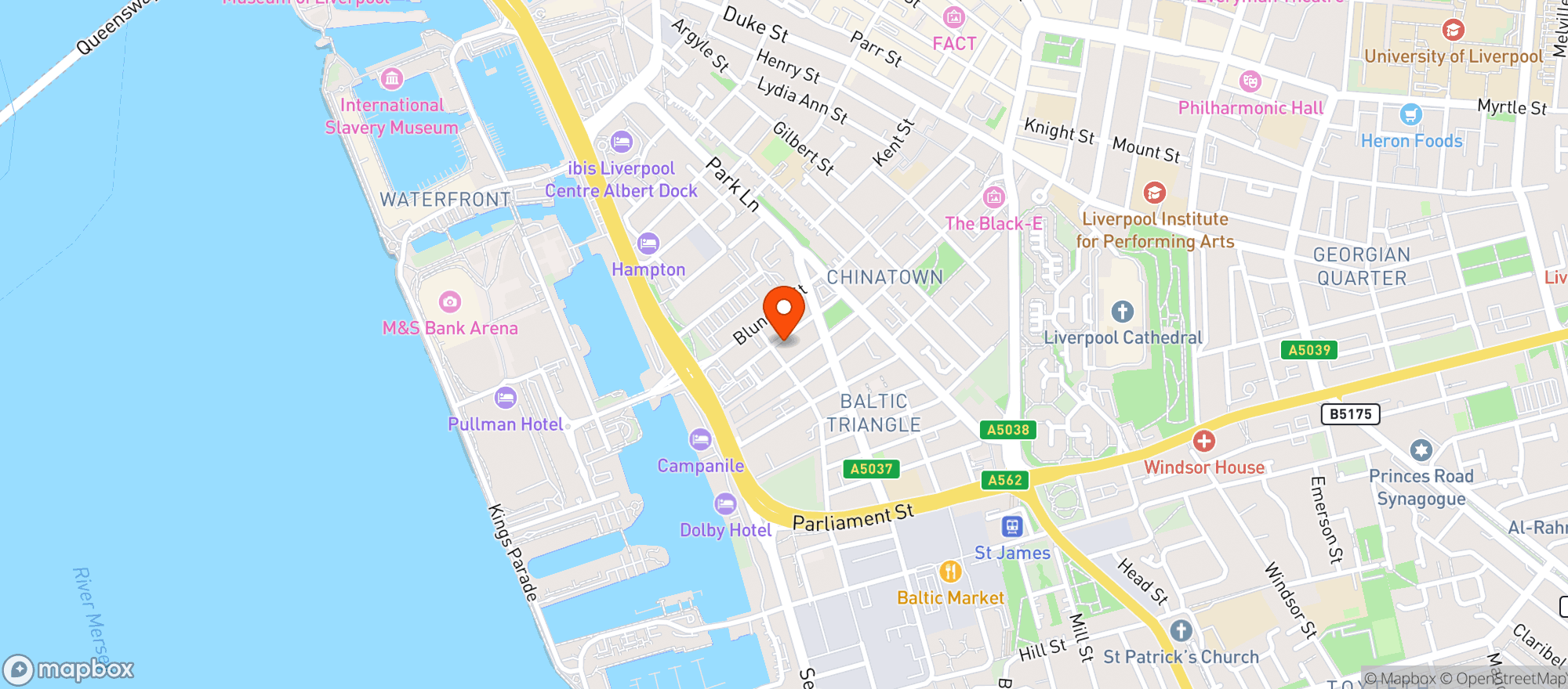Map showing Love Lane Brewery