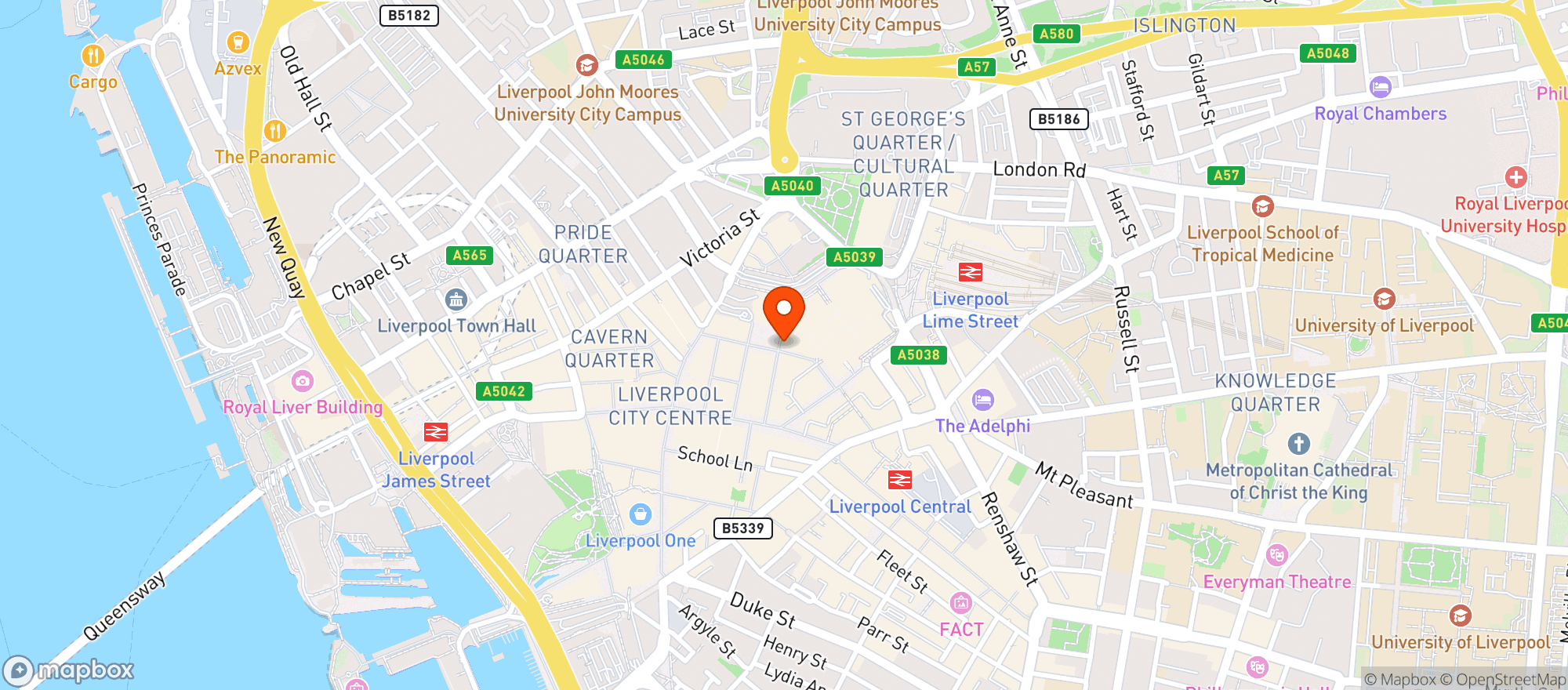 Map showing Liverpool Playhouse