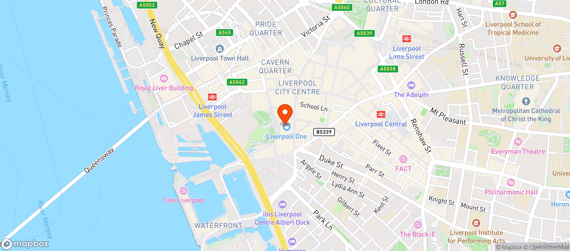 Map showing Wagamama