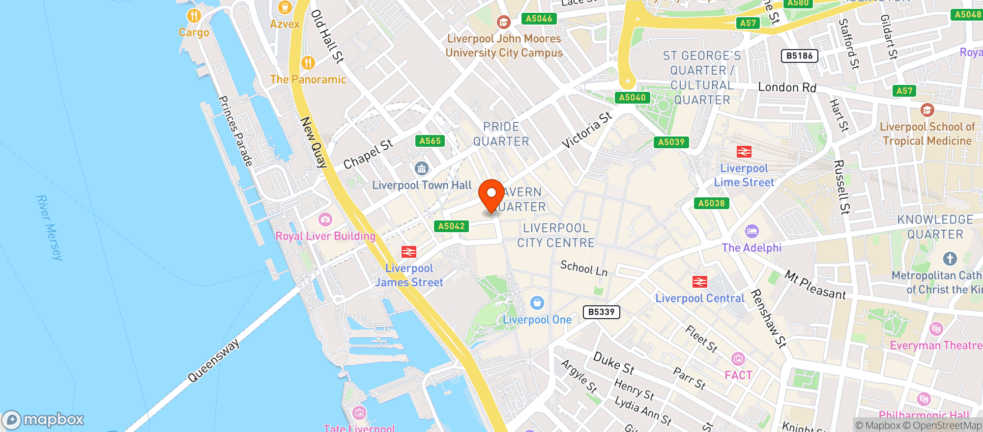 Map showing Tiger Rock Hawker Restaurant