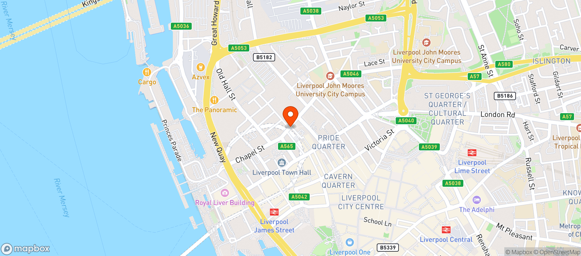 Map showing Tempest On Tithebarn