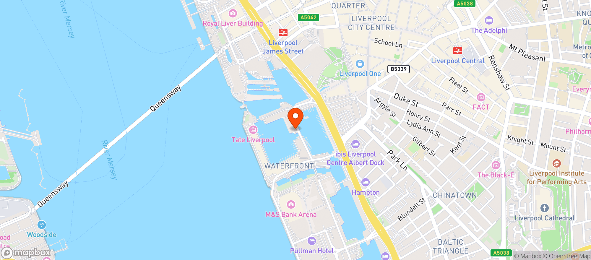 Map showing Gusto (liverpool)