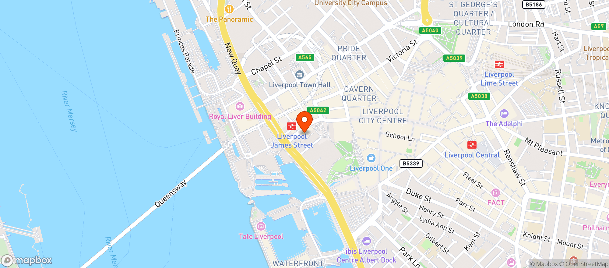 Map showing The Captain Alexander (wetherspoon)