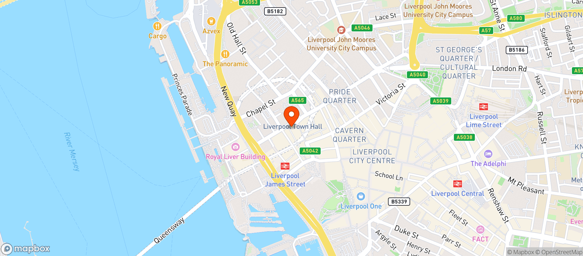 Map showing Mowgli Street Food